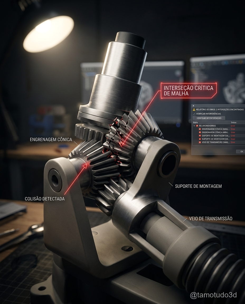 Modelo 3D com interseções problemáticas