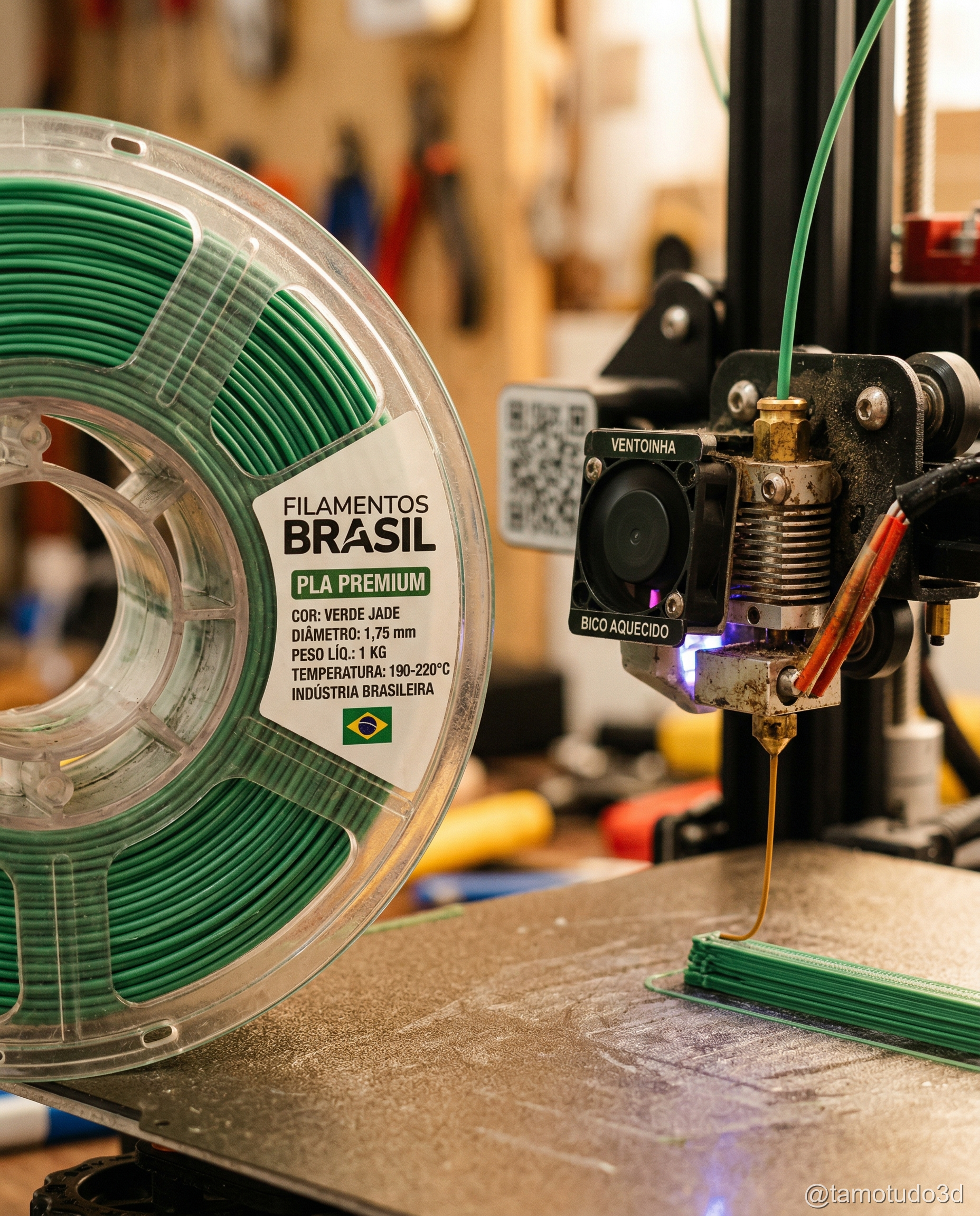 Rolos de filamento coloridos e organizados para impressão 3D