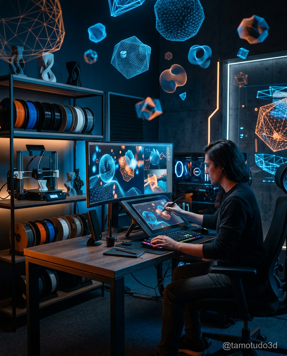 Tela de exportação de modelos 3D em múltiplos formatos