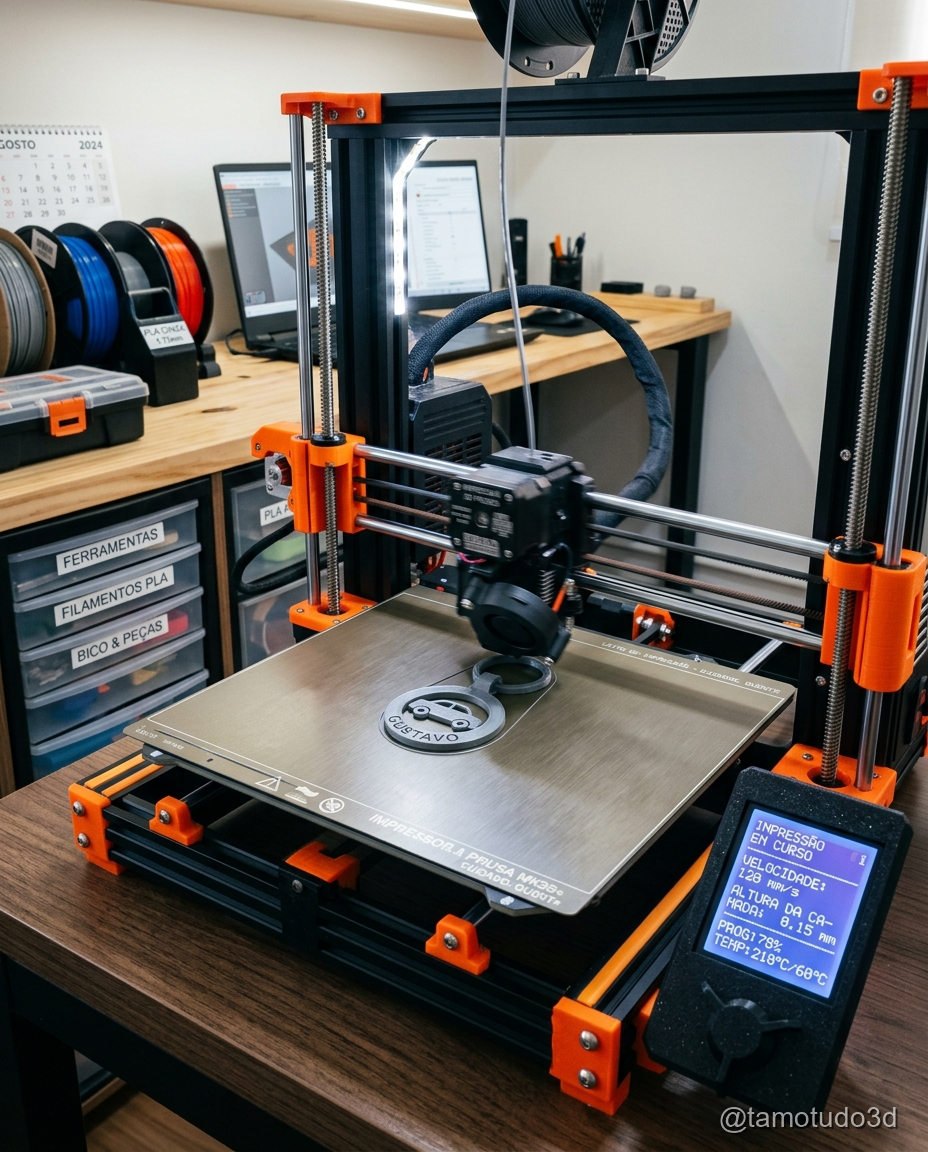 Configuracao de velocidade no slicer destacando 50 mm por segundo