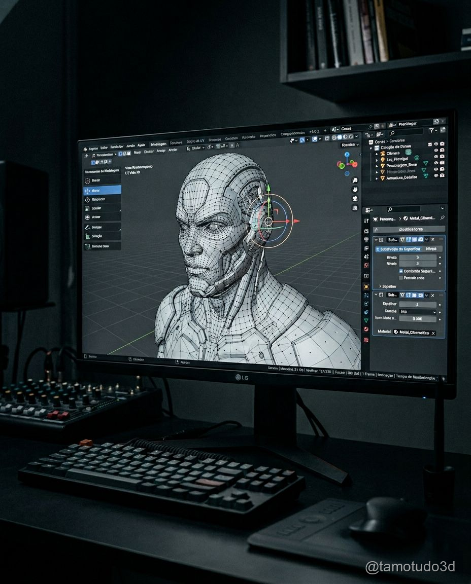 Imagem de interface do Blender