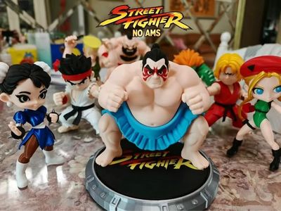 Preview do modelo 3D Street Fighter Chibi Edmond Honda E HONDA Lutador de Sumô 18CM
