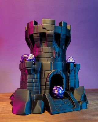 Preview do modelo 3D Simple Castle Dice Tower @Print3DWorld