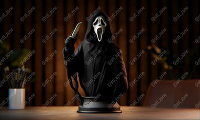 Modelo 3D ghostface bust @ zone