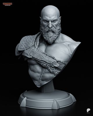 Preview do modelo 3D Kratos God of War Bust