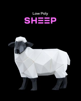 Preview do modelo 3D Low Poly Sheep 866d7b9671