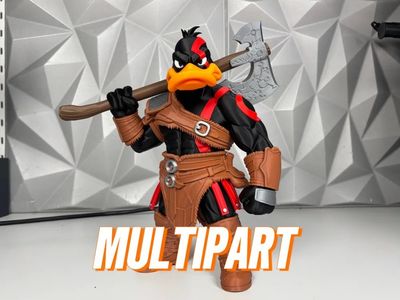 Preview do modelo 3D daffy Duck x Kratos 3MF