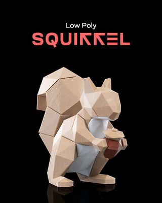 Preview do modelo 3D Low Poly Squirrel 7b26a41ada