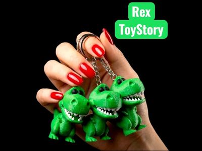 Preview do modelo 3D Toy Story Rex keychain