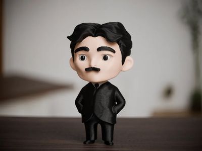 Preview do modelo 3D Nikola Tesla adorable AMS