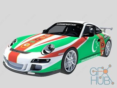 Preview do modelo 3D Porsche 997 GT3 car @ zone