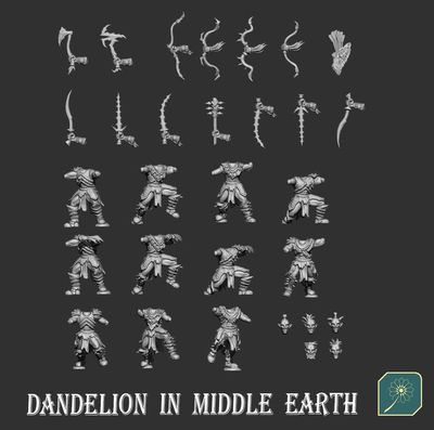 Preview do modelo 3D Dandelion 2023 10 North Mountain Orc Skirmisher