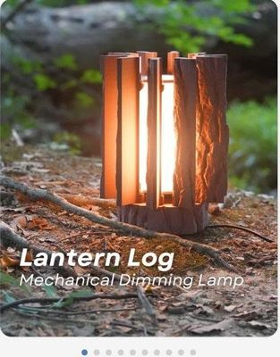 Preview do modelo 3D Lantern log Mechanically Dimming Lamp with Real Log Texture