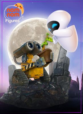 Preview do modelo 3D Chibi Wall e and Eve NOM NOM FIGURES